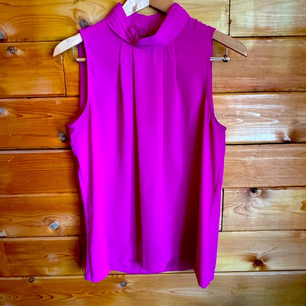 Ivanka Trump pink blouse - sheer outer layer with inner shell